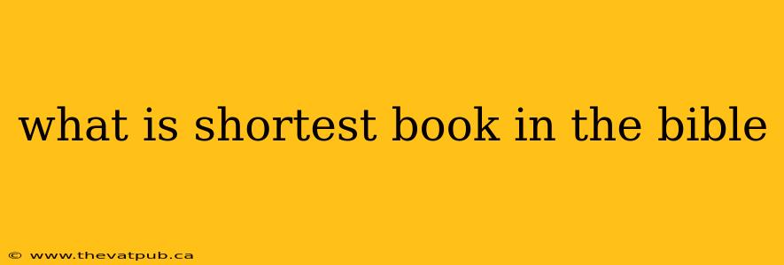 what is shortest book in the bible