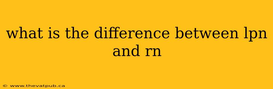 what is the difference between lpn and rn