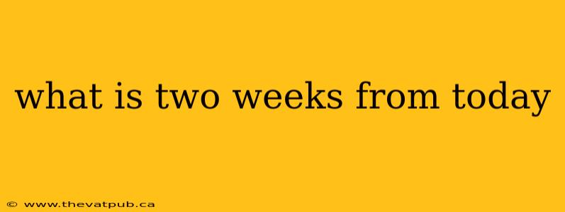 what is two weeks from today