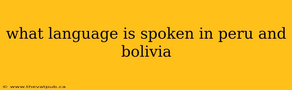 what language is spoken in peru and bolivia