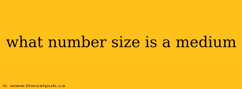 what number size is a medium