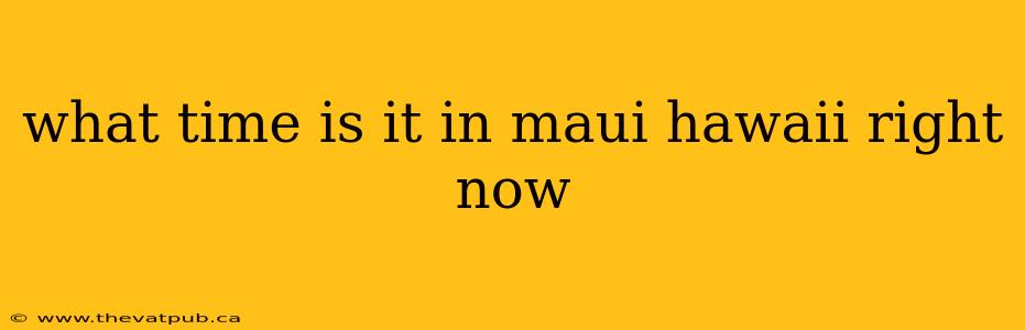 what time is it in maui hawaii right now