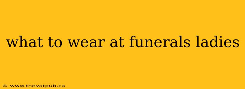 what to wear at funerals ladies