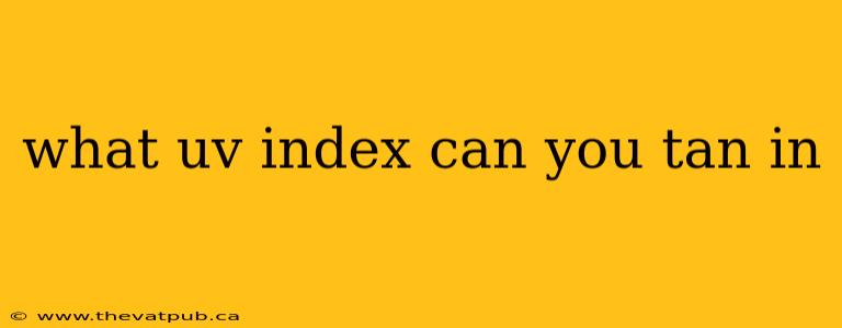 what uv index can you tan in