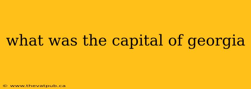 what was the capital of georgia